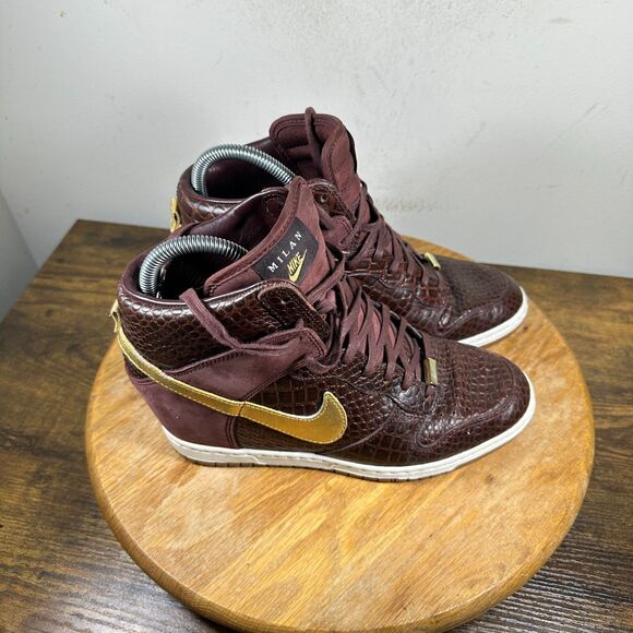 Nike Dunk Sky Hi City Wedge Milan 2012 Rare Women's Size 8.5 598216-200 - Picture 1 of 8